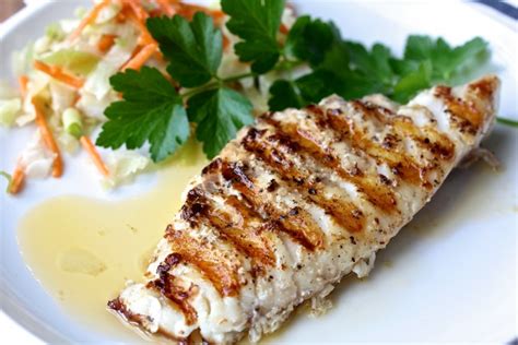 spicy-grilled-rockfish-with-garlic-and-basil-butter image
