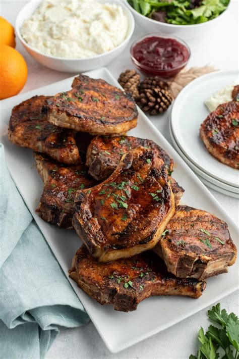grilled-pork-chops-with-maple-cranberry-glaze-recipe-girl image