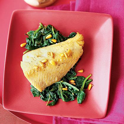 cod-with-pine-nut-brown-butter-garlicky-spinach image