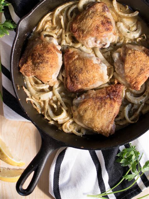 crispy-chicken-thighs-with-braised-fennel image