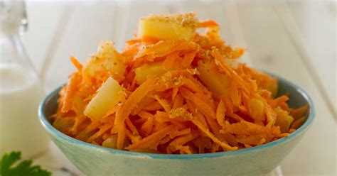 carrot-salad-with-coconut-pineapple-rhodes-food image