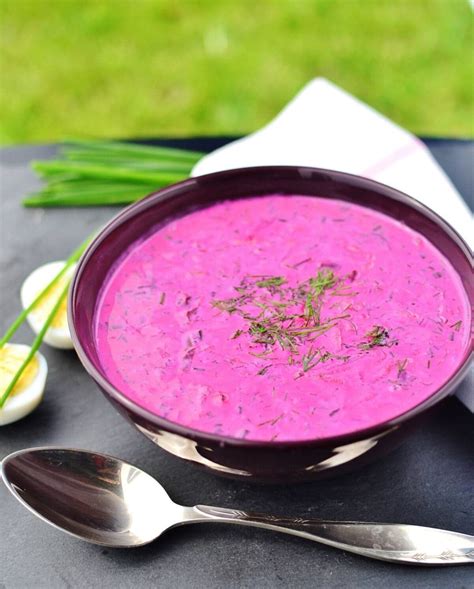 cold-beet-soup-with-yogurt-polish-chlodnik image