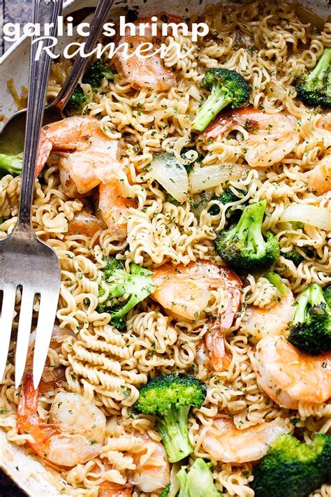 garlic-shrimp-ramen-easy-shrimp-broccoli image