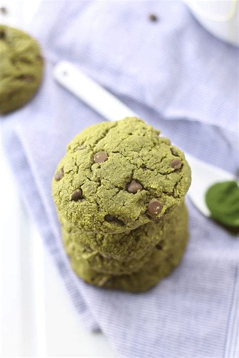 matcha-green-tea-chocolate-chip-cookies-the-healthy image