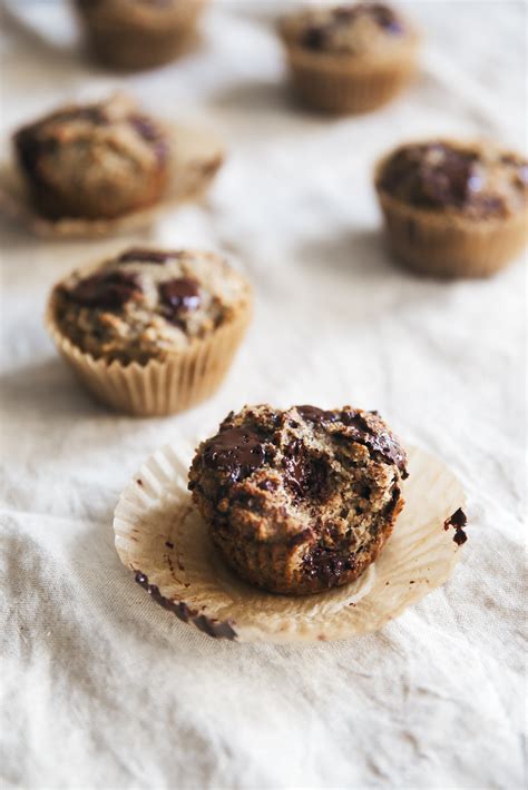 flax-almond-meal-banana-muffins-with-dark-chocolate image