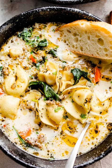 creamy-sausage-tortellini-soup-a-quick-and-easy-pasta image