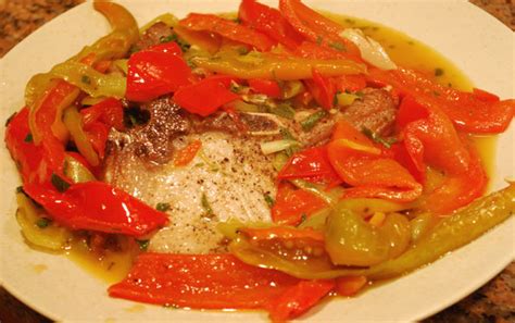 pork-chops-with-hot-and-sweet-peppers image