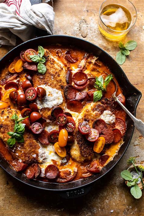 skillet-cheesy-pepperoni-pizza-chicken-half-baked-harvest image