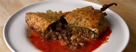 chile-poblano-rellenos-recipe-meat-filled-chiles image
