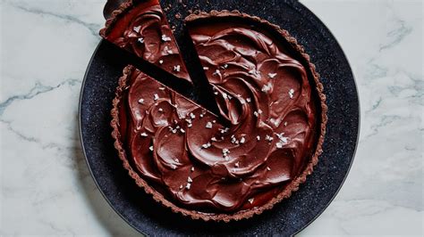 salted-caramelchocolate-tart-recipe-bon-apptit image