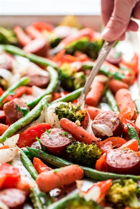 sheet-pan-roasted-veggies-and-sausage-recipe-girl image
