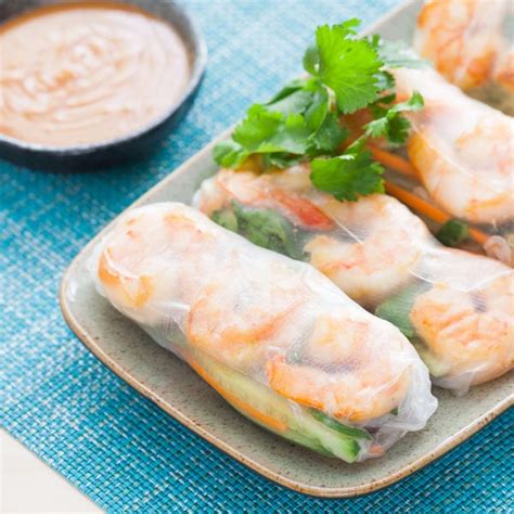 shrimp-summer-rolls-with-spicy-peanut-dipping-sauce image