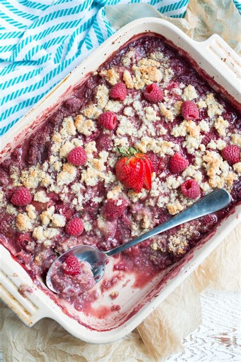 strawberry-raspberry-almond-crisp-real-food-whole image