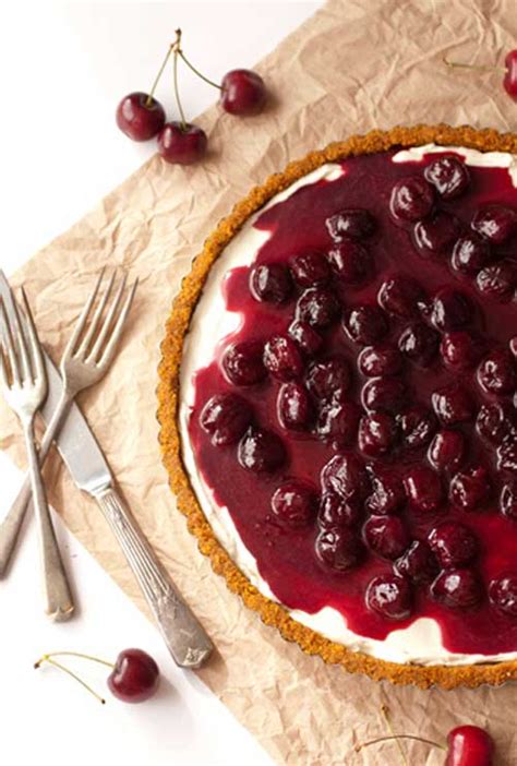 the-best-unbaked-cherry-cheesecake-ever image