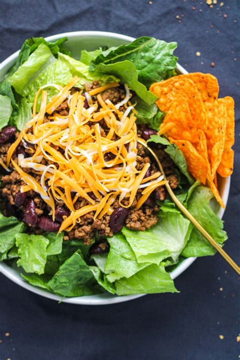 healthy-taco-salad-with-ground-beef-and-kidney-beans image