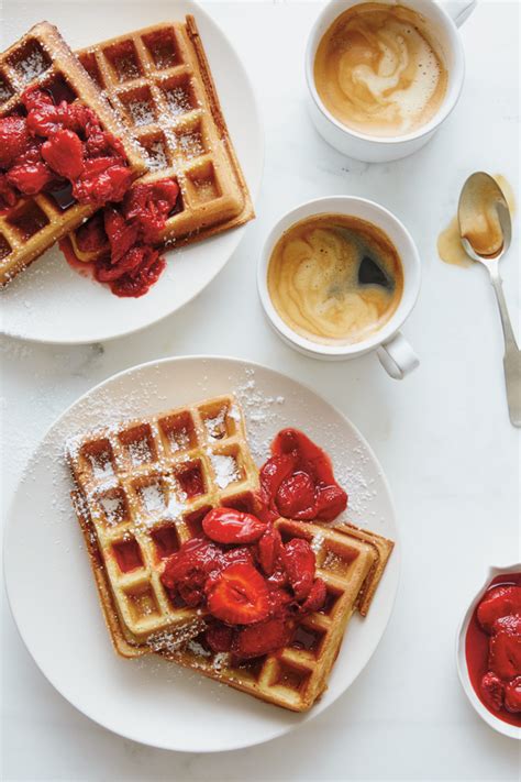 waffles-with-strawberries-and-rhubarb image