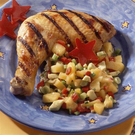 grilled-chicken-with-peach-salsa-recipe-eatingwell image