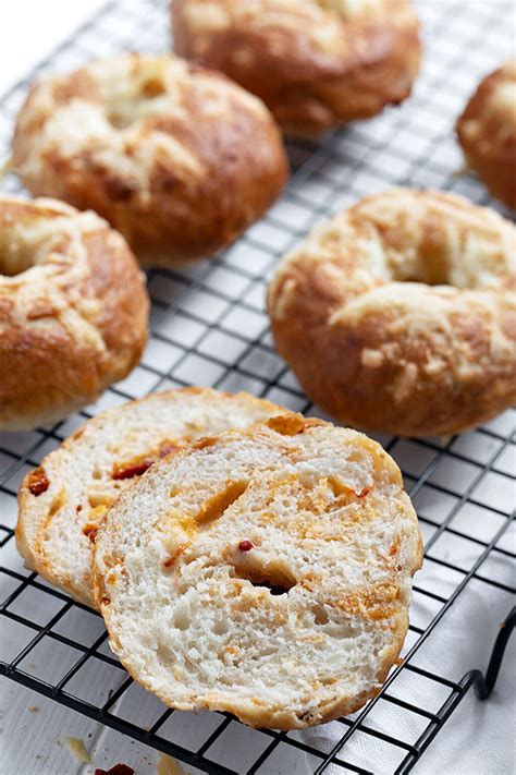easy-sun-dried-tomato-and-asiago-bagels image