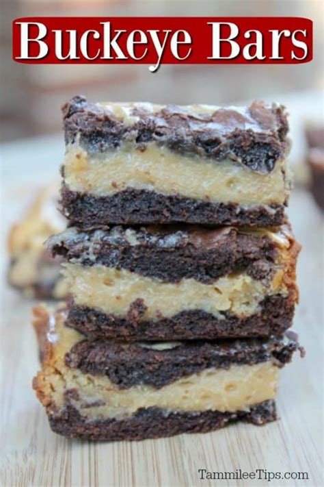 chocolate-peanut-butter-buckeye-bars-tammilee-tips image