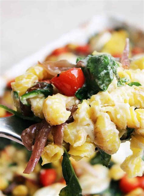 creamy-vegetarian-pasta-bake-with-goat-cheese-and image