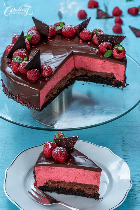 chocolate-raspberry-mousse-cake-recipe-with image