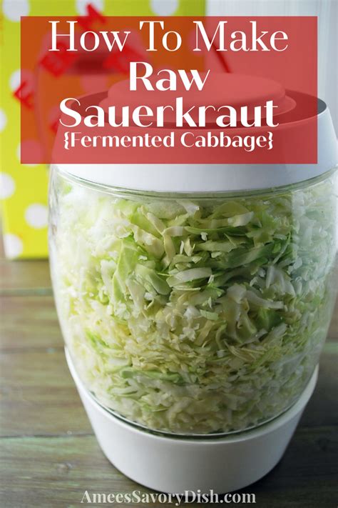 easy-homemade-raw-sauerkraut-recipe-amees-savory image