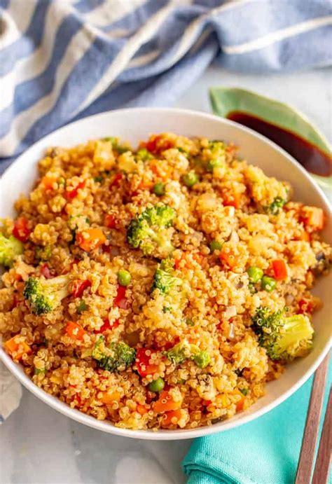 quinoa-fried-rice-vegetarian-family-food-on-the-table image