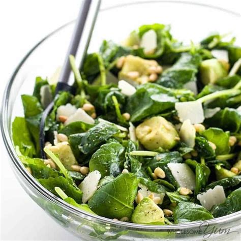 baby-kale-avocado-salad-recipe-w-lemon-garlic-vinaigrette image