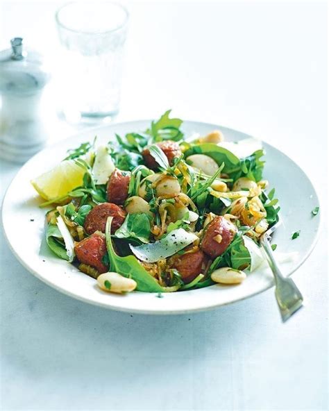 quick-warm-butter-bean-salad-with-chorizo image