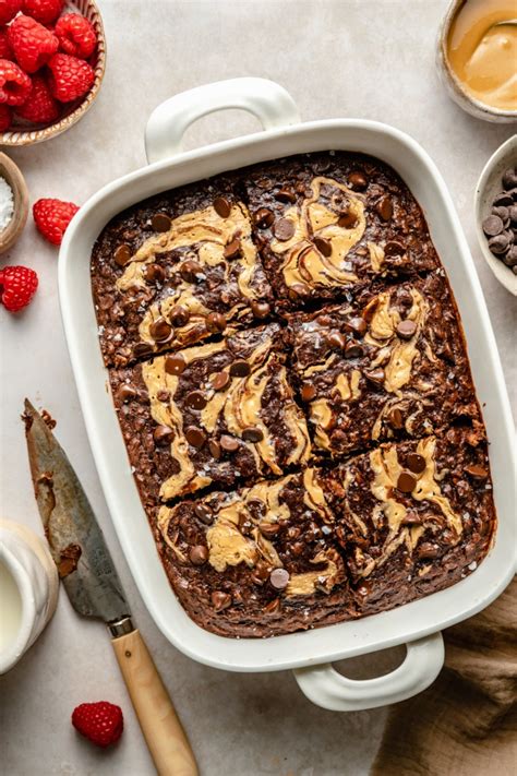 chocolate-peanut-butter-banana-baked-oatmeal image