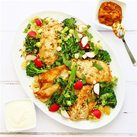jamie-olivers-chicken-broccoli-and-bulgur-wheat-salad image