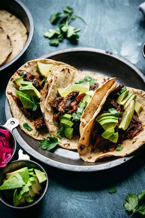 vegan-mushroom-al-pastor-tacos-crowded-kitchen image
