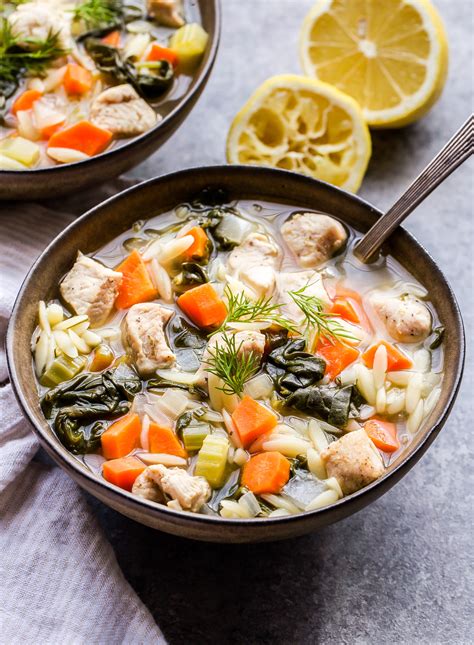 lemon-chicken-spinach-and-orzo-soup-recipe-runner image