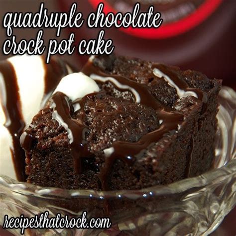 quadruple-chocolate-crock-pot-cake-recipes-that image