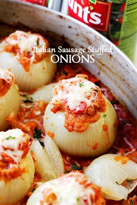 italian-sausage-stuffed-onions-recipe-diethood image