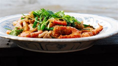 mekong-prawns-stir-fried-with-pork-belly-and-spring image