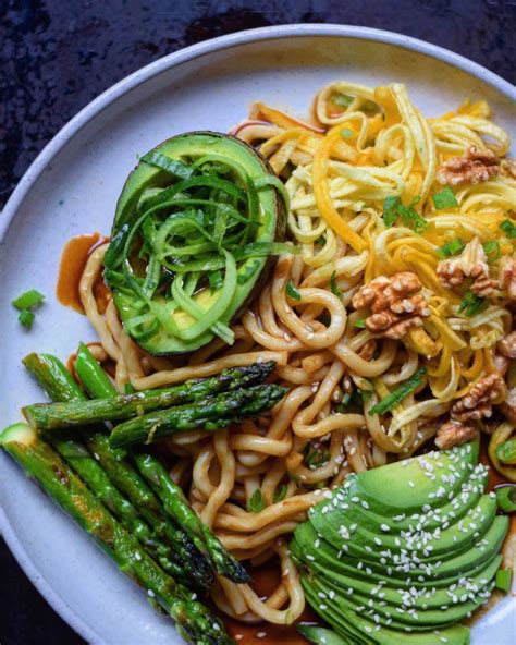 creamy-asian-udon-noodle-bowl-with-walnuts image
