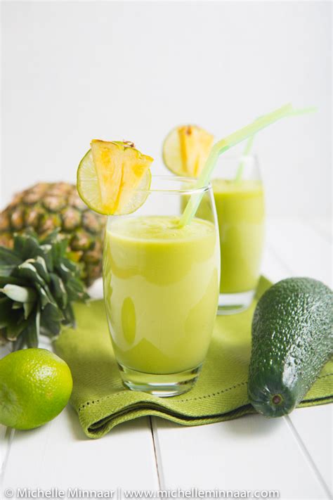 pineapple-avocado-smoothie-greedy-gourmet image