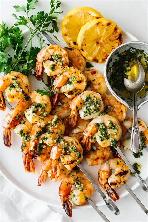 garlic-grilled-shrimp-skewers-downshiftology image