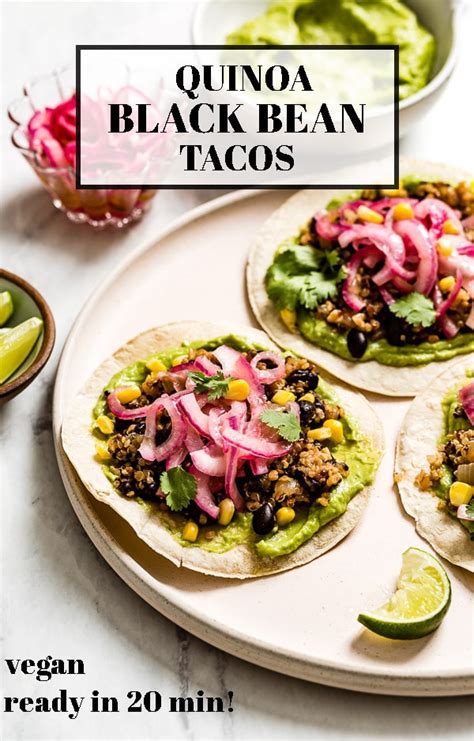 vegan-quinoa-black-bean-tacos-foolproof-living image