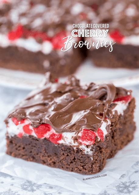 chocolate-covered-cherry-brownies-plain-chicken image