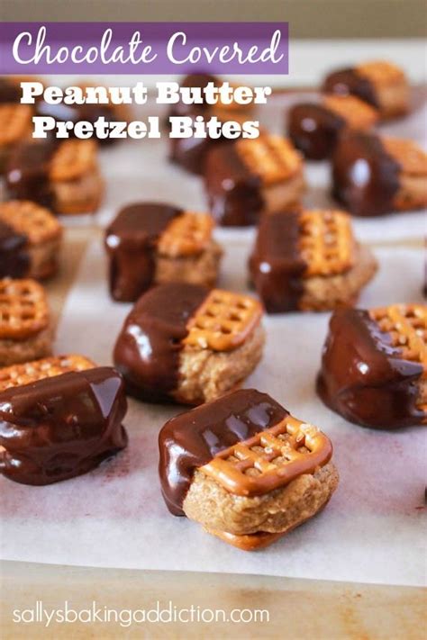 chocolate-peanut-butter-pretzel-bites-sallys-baking image