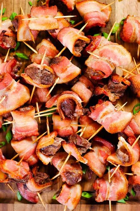 easy-bacon-wrapped-steak-bites-real-simple-good image