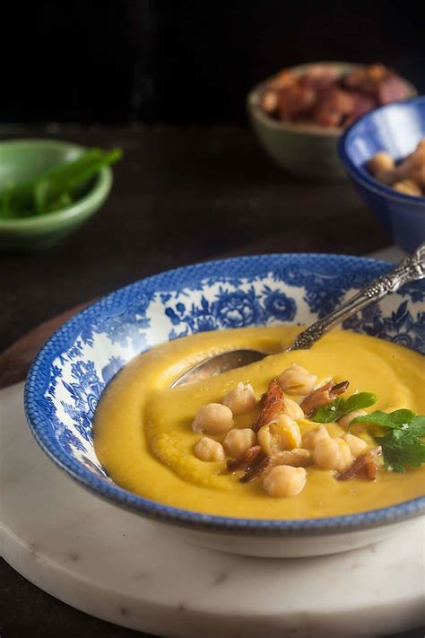 creamy-chickpea-soup-with-bacon-and-fresh-herbs image