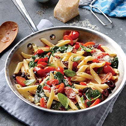 grape-tomato-olive-and-spinach-pasta image