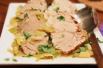 pan-roasted-pork-tenderloin-with-leeks-and-tarragon image