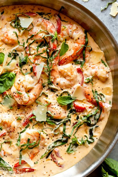 creamy-parmesan-basil-shrimp-recipe-fox-and-briar image