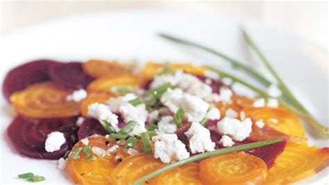 beet-carpaccio-with-goat-cheese-and-mint-vinaigrette image