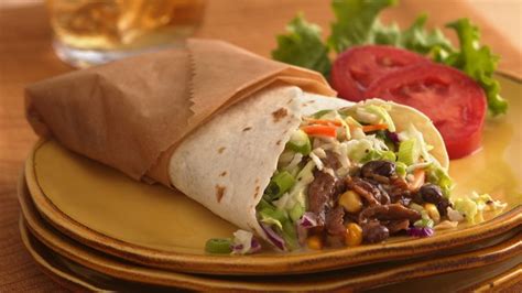 black-bean-and-corn-barbecue-wraps image