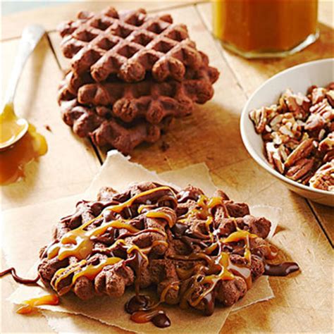 chocolate-waffle-turtle-cookies-midwest-living image